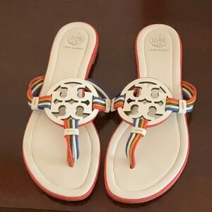Tory Burch Miller Mignon Leather Thong Sandals